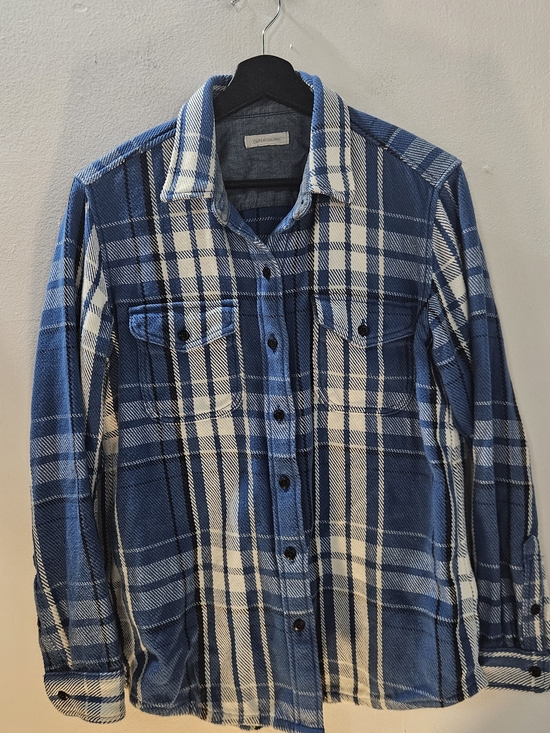 Outerknown Tops - Outerknown Blanket Shirt Blue White
